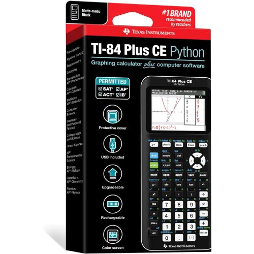Texas Instruments TI-84 Plus CE Color Graphing Calculator, Black