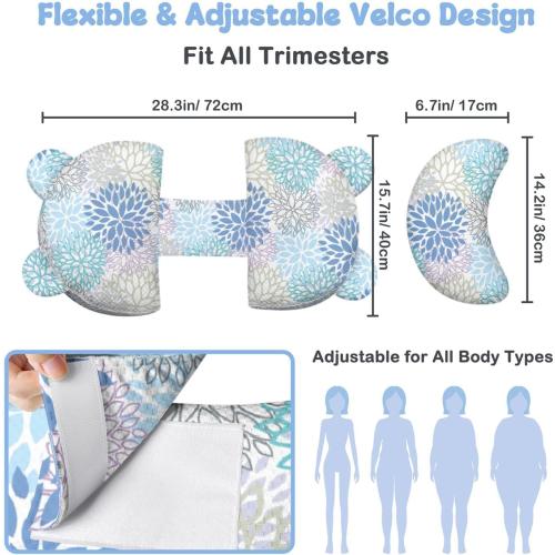 Pregnancy Pillow for Sleeping,Maternity Pillow with Cooling,Maternity Support for Back and Hip Relief,Soft and Comfortable Wedge Pregnancy Pillows Side Sleeping Support for Belly with Removable Cover