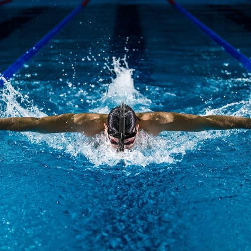 ZIONOR Swim Snorkel for Lap Swimming Adult, Front Snorkel Tube Swimming Training, Comfortable Mouthpiece One-Way Purge Valve for Pool, Outdoors
