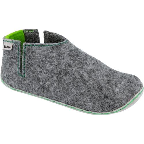 Vollsjo, Gray, Women's Size 9 Felt House Slippers Vegan Handmade in