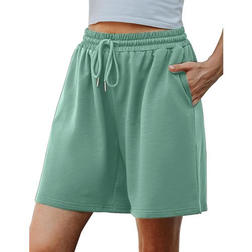 Capella size L ..color green.Women's Athletic Shorts Jogger Sweat Casual Loose Bermuda Shorts