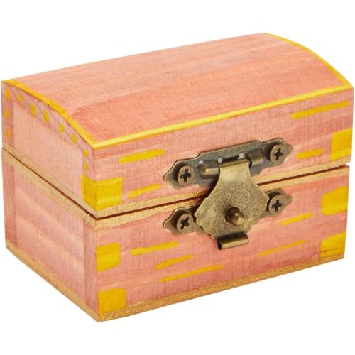 Juvale Wooden Boxes - 12-Pack, 2.3 x 1.5 x 1.5 In Natural Pinewood - Unfinished Wood Box With Hinged Lid & Metal Clasp for Crafts & Mini Treasure Chests