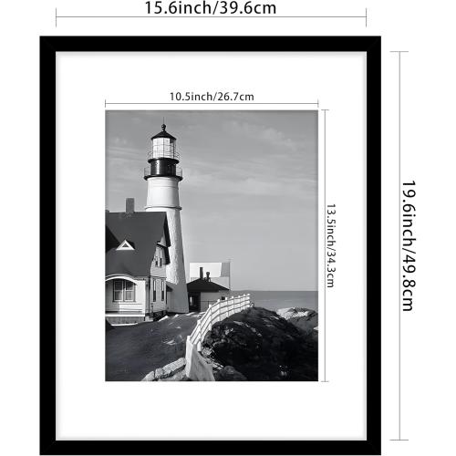 Picrit 16x20 Picture Frame 3 Pack, Black Poster Frame, Display Poster 11 x 14 with Mat or 16 x 20 without Mat for Horizontal or Vertical Wall Mounting