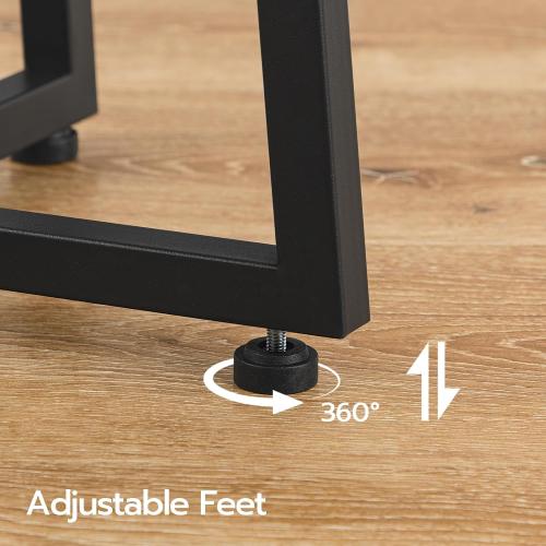 HOOBRO Side Table, Round End Accent Table with Sturdy Metal Pedestal, 15.7 Round Nightstand, for Living Room, Bedroom, Balcony, Office, Rustic Brown BF95BZ01