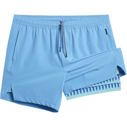 Size M/L Blue maamgic Mens 5 Gym Running Shorts for Men 2 in 1 Quick Dry Workout Athletic Shorts