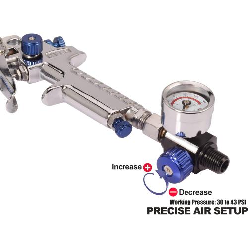 Dynastus Touch Up 5 oz HVLP Air Spray Gun Auto Car Detail Paint Sprayer Spot Repair, with Regulator