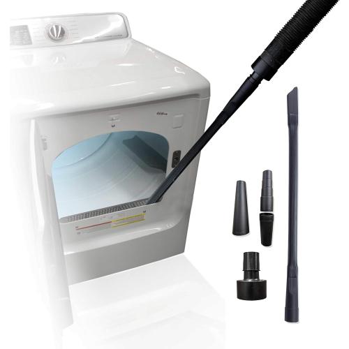 Vacuum Attachment For Dryer Vent- Lint Eraser Dryer Vacuum Attachment. This Dryer Lint Vacuum Attachment Includes a Vacuum Hose Adapter and Adapter For Shop Vacuum. Dryer Vent Cleaner Kit Lint Cleaner