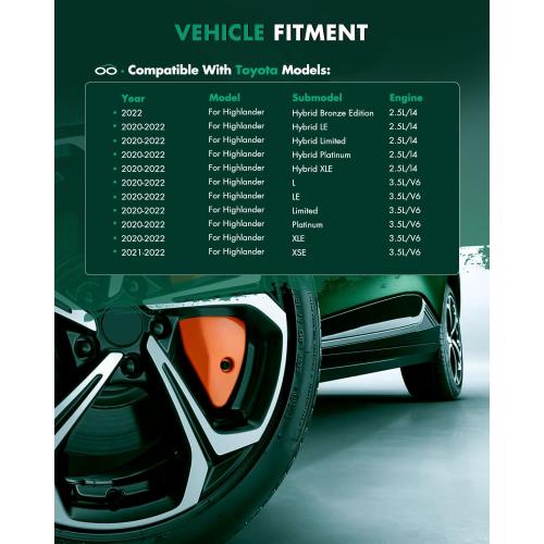 SCITOO Front Right Passenger Side CV Axle Shaft Assembly Fit for Toyota for Highlander 2.5L,3.5L 434100E360,NCV69226