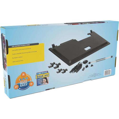 Tetra LED Hood 20 Inches By 10 Inches, Low-Profile Aquarium Hood With Hidden Lighting