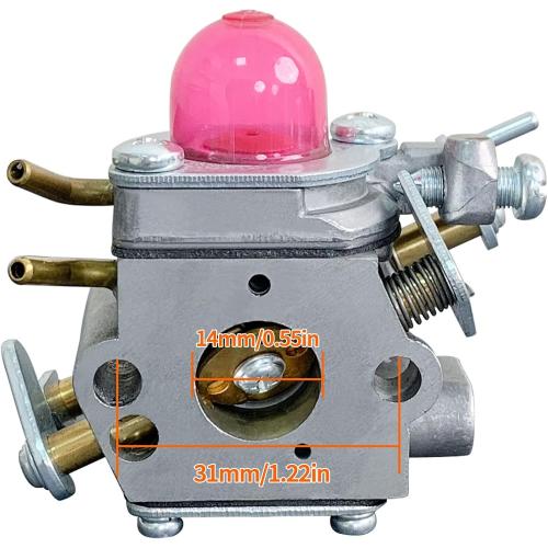 Ruixing OEM 531127910 Carburetor for Husqvarna 130L 330LK 130C Gas String Trimmer, Straight Shaft Gas Weed Eater 28cc 2-Cycle engine