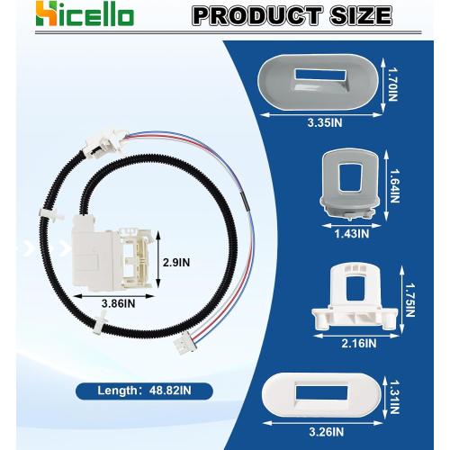Upgrade Copatible with GE Washer with WH08X32697 WH01X24114 Lid Lock & Harness Kit - Premium Replacement for GE Washer Lid Lock Switch, Wire & Lock Replacement for Reliable Performance