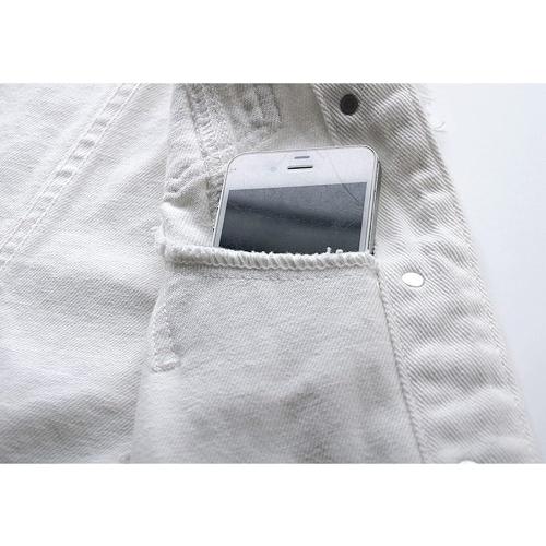 3XL-Size- VIEWON Women's Casual Denim Waistcoat Frayed Sleeveless Ripped Jacket Vest with Pockets