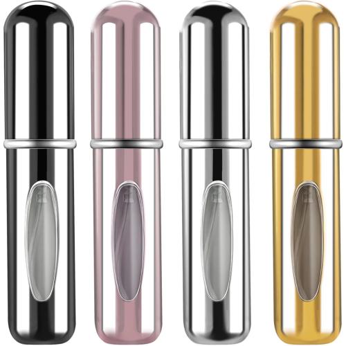 4 Pcs Travel Perfume Bottle Refillable, 5ml Portable Travel Perfume Atomizer Refillable Travel Size Perfume Bottle Atomizer Sprayer for Perfume Travel Accessories for Women Mens