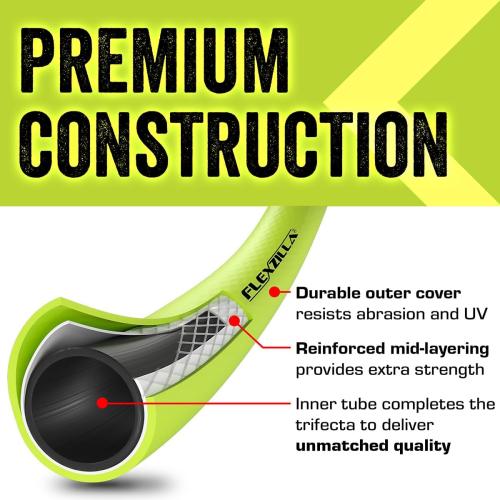 Flexzilla Garden Lead-in Hose with SwivelGrip, 5/8 in. x 3 ft., Lightweight All-Weather Water Hose, Durable and Flexible, Leak-Free Connections