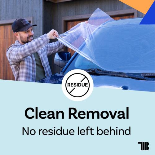 Crash Wrap, 36 inch x 100 feet, Clear Collision Wrap for Damaged Vehicles & Car Windows, Removes Cleanly, Made in America