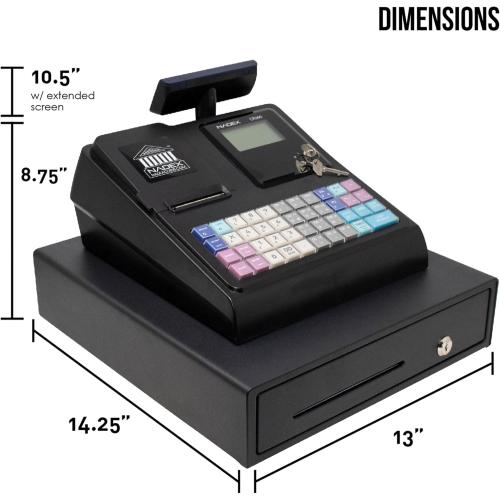 Nadex Coins Thermal-Print Electronic Cash Register, Black, NWHNXTE1376