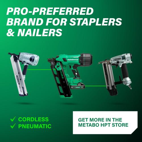 Metabo HPT 18V MultiVolt Cordless 21° Framing Nailer Kit, 3-1/2 Plastic Strip Framing Cordless Nailer, Power Tool with 4.0Ah Lithium Ion Battery, Drives 2 to 3-1/2 Nails, NR1890DRA