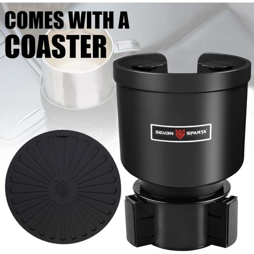 Upgraded Car Cup Holder Expander Adapter with Offset Adjustable Base, Compatible with Yeti 14/24/36/46oz Ramblers, Hydro Flasks 32/40oz, Other Large Bottles Mugs in 3.5-4.0, 1 Pack