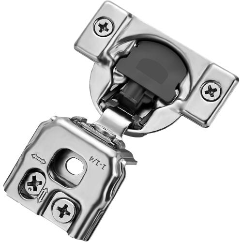 Ravinte 50 Pack 25 Pairs 1-1/4 inch Overlay Soft Close Hinges for Kitchen Cabinet Hinges Satin Nickel Hidden Hinges Stainless Steel Concealed Hinge self Closing