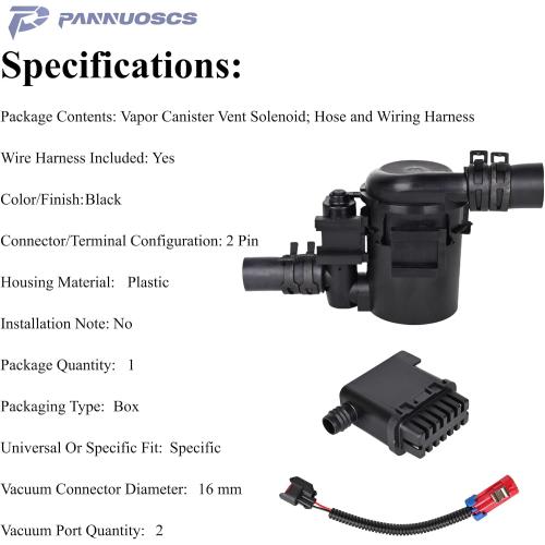 Vapor Canister Vent Valve/Solenoid P0446 Fit for 2007-2019 Chevy Silverado 1500 2500 3500/GMC Sierra 1500 2500 3500 Fuel Tank Vapor Emission Canister Vent Solenoid CVS191 911-099 23103351