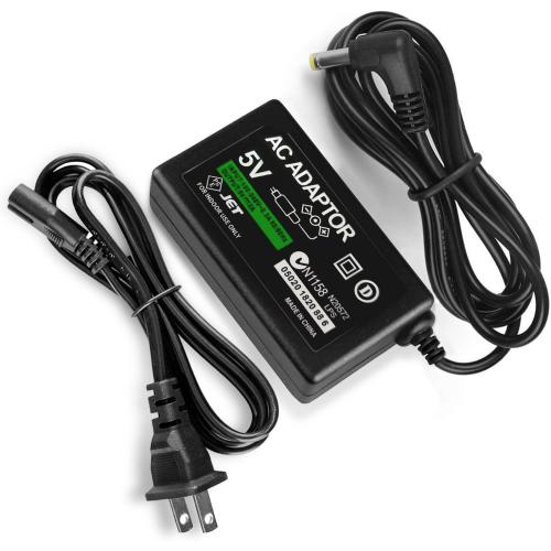 Replacement PSP Charger AC Adapter 5V Compatible with Sony PSP 1000 PSP Slim & Lite 2000 3000 PSP-110 PSP-1001 Series PSP-1001, 2001, PlayStation 3001 E-1000 L-Shape Replacement Sony Power Cord