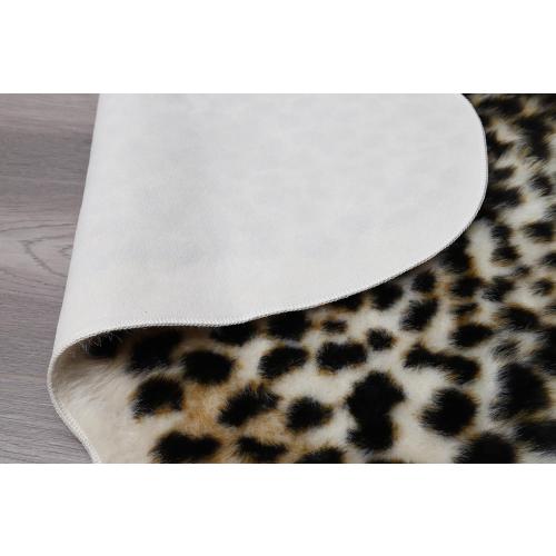 Huichenxing2021FURSTORE Leopard Rug Cheetah Print Rugs for Living Room Bedroom Faux Animal Print Area Carpet Cowhide Skin Mat 4.6x5.8ft
