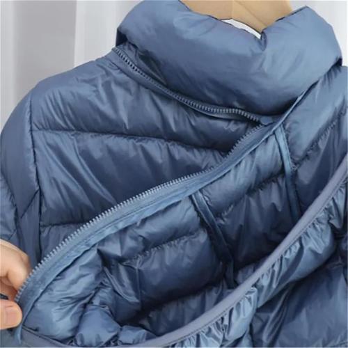 XL Women Hooded Down Coat Light Thin White Duck Down Jacket Parkas Ladies Long Warm Puffer Outwears