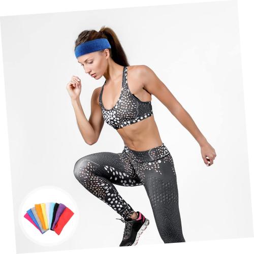 7 Pack. . .Sports Sweat Headbands for Men and Women Moisture Wicking Workout Gear for Running Yoga Gym and Fitness Activities Fashionable and Functional Design