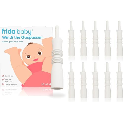 Frida Baby Windi Gas Passer, Baby Gas Relief, Made in USA, 100% Natural, Safe & Effective Instant Constipation Relief for Babies & Infants, 10ct