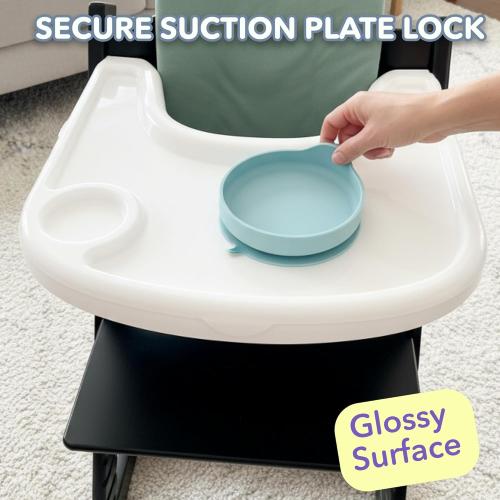 Replacement Tray & Cover for Stokke Tripp Trapp Highchair | Combo of Matte White Tray   Clear Cover for Easy Cleaning & Strong Suction