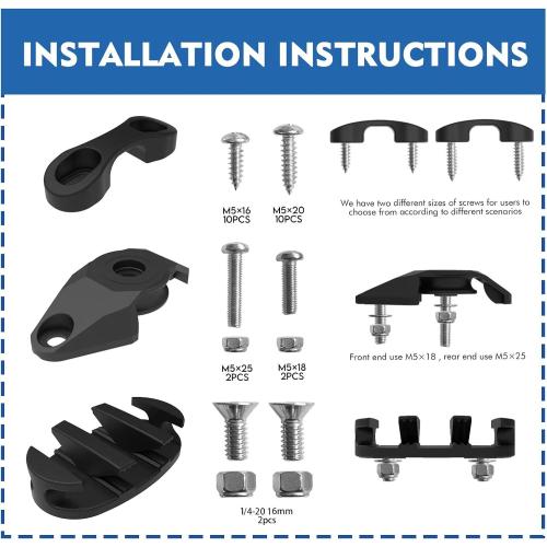 2005 Kayak Anchor Trolley Kit Mounting Hardware for Kayak Canoe Boats Water Sports