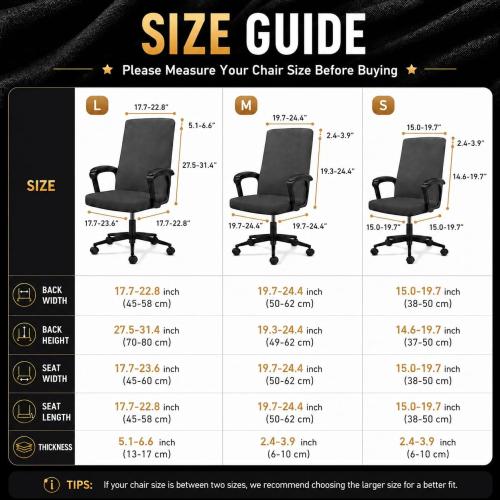 DIVA EN CAMINO DEC Computer Office Chair Cover Stretch Spandex Fabric Rotating Chair Slipcovers Removable Chair Seat Covers Furniture Protector Covers (Hot Pink)