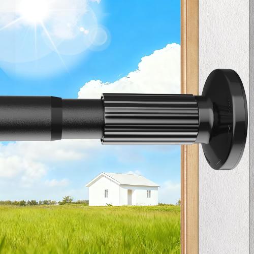 Tension Curtain Rod 51-166 Inch(4.25-13.83Ft), Extra Long Outdoor Tension Rod for Patio Window, No Drill Dual-End Adjustable Spring Shower Rod, Rust Proof Easy to Install, Rod Diameter 1.26In, ***White***