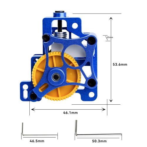 CNC Metal Extruder Upgrade Kit for Bambu Lab X1/P1 Series (X1C, X1E, P1P, P1S), Panda Claw, Panda Jetpack, and Panda Revo 3D Printer, Lightweight High-Strength with Hardened Steel Gears