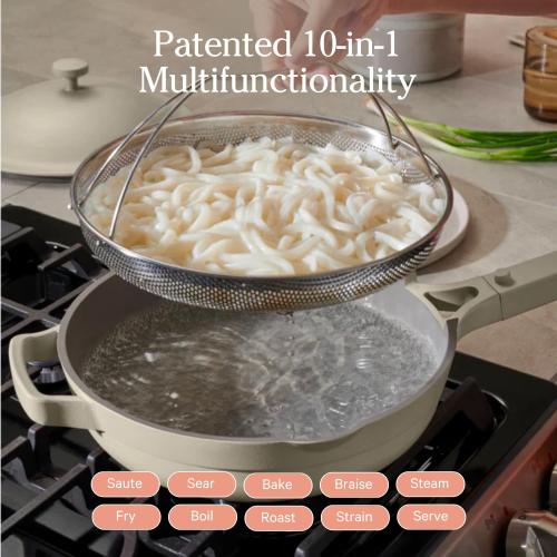 Our Place Always Pan Duo - Standard & Mini Always Pan 2.0 Bundle | Multi-Functional Cookware Set Replaces 20 Pieces | Steam