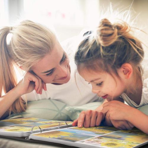 Dunwell 12x12 Scrapbook Page Protectors - 4x6 Photo Album Pages for 3-Ring Binder, (100-Pack, Horizontal Layout), Holds 1200 Pictures, Durable Refill Sleeves, Scrapbooking, Fits Pioneer & WRMK Albums