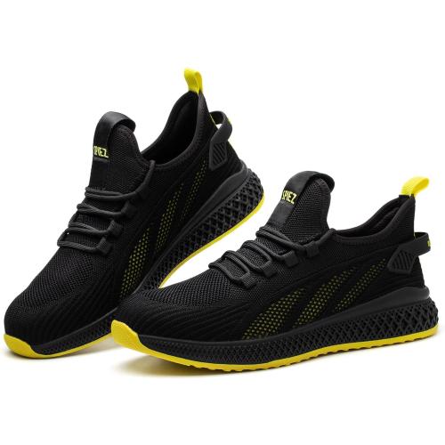SPIEZ Unisex Safety Shoes for Men 8.5 Women 9.5, Breathable Work Sneakers | Lightweight Composite Toe Shoes Puncture Proof Slip on Safety toe Shoes for Manufacturing Work, Warehouse, Construction