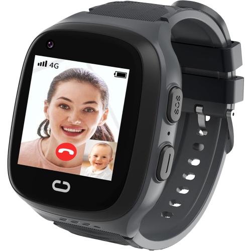 Color Black Kids Watch with GPS Tracker 4G Kids Cell Phone Watch for Boys 6-12 Kids Smart Watches Boys SOS Call Voice Chat Touch Screen Camera Alarm Clock Toys for Ages 5-7 Boys Gift(Black)