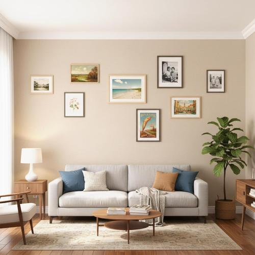 16x20 Frame Matted to 11x14 Natural Solid Wood Veneer 16 x 20 Picture Frame with Shatterproof Plexiglass, 16x20 Frames Wooden 20x16 Picture Frames for Wall Gallery Home Decor, 1 Pack