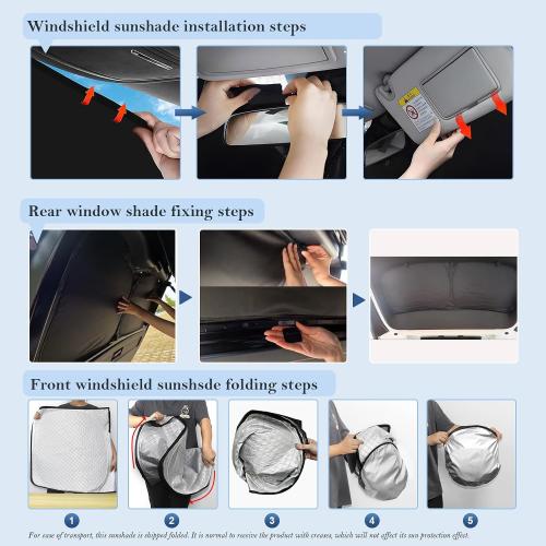 KMF 6pcs Thicken Sun Shades for Toyota Corolla 2020-2025 2026 Accessories (Not Corolla Cross), Full Car Window Covers for Windshield Side Rear, UV Block and Privacy Blackout for Camping