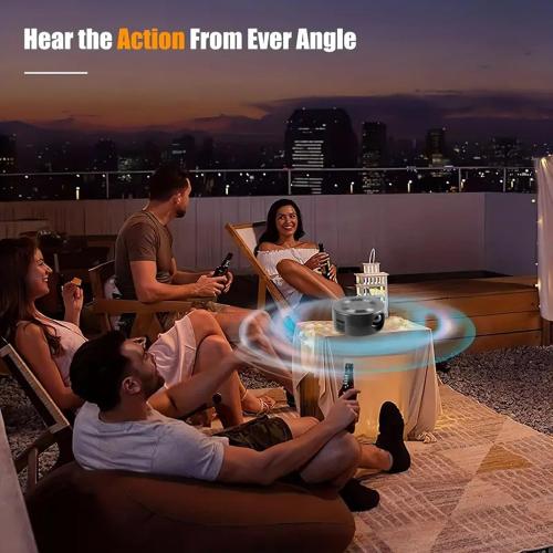 Joyzan Mini Projector, Full HD Supported Video Outdoor Movie LED Small Home Theater Phone Native 1080P Portable Wired LCD Screen Support Mobile Power Game Laptop Kids Gift indoor TV Smartphone USB