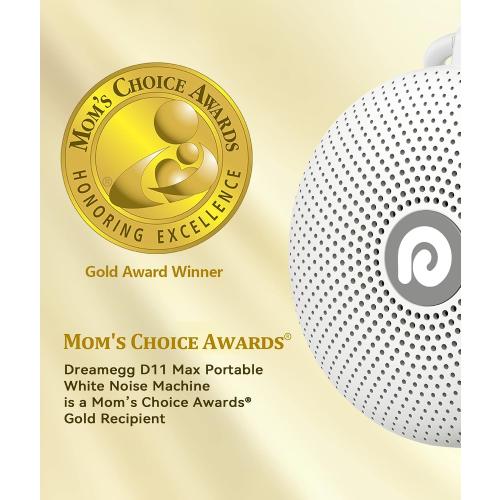 Dreamegg Portable Noise Machine for Baby Adult, Features Powerful Battery, 21 Soothing Sound, Noise Canceling for Office & Sleeping, Sound Therapy for Home, Travel, Registry Gift, Classic White