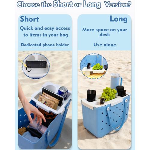 Top Cup Phone Holder Tray Storage Lid for Stanley Compatible with Bogg Bag XL Cover, Cup Organizer Holder Waterproof Silicone Multifunctional Storage Box for Outdoor Beath Camping Travel (Gray, XL)