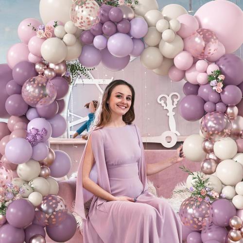 Amandir 173Pcs Dusty Purple Balloon Arch Garland Kit