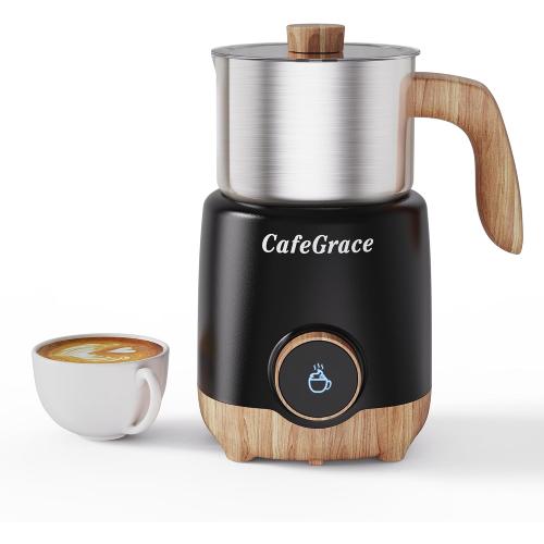 8-IN-1 Milk Frother and Steamer, 21oz/600ml Split Stainless Steel Automatic Hot and Cold Foam Maker and Milk Steamer for Latte, Cappuccino, Macchiato, Hot Chocolate, Hot Milk