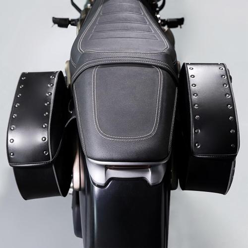 Motorcycle Saddlebags with Secure Lock, 30L Universal Powersports Side Saddle Bags, Waterproof Leather Saddlebag for Harley Sportster Dyna Softail Honda Shadow Rebel Yamaha Kawasaki Vulcan Cruiser
