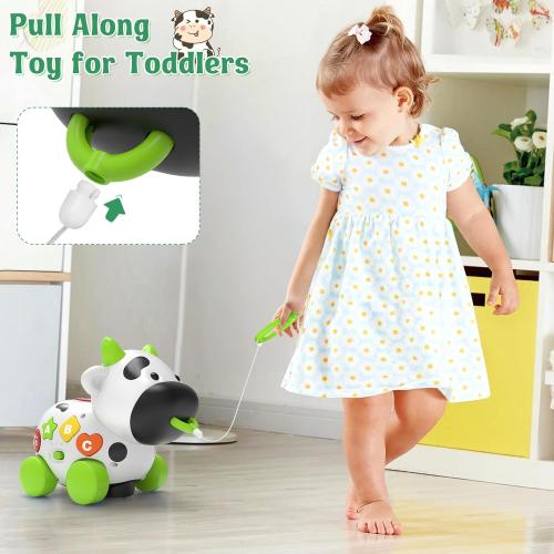 Musical Cow Toys for 1  Year Old Boy Girl, Bilingual Baby Toy 6-12-18 Month, One Year Old Boy Toys, 1 Year Old Girl Gift, Learning Toddler Toy Age 1-2, First Christmas 1st Birthday Gift