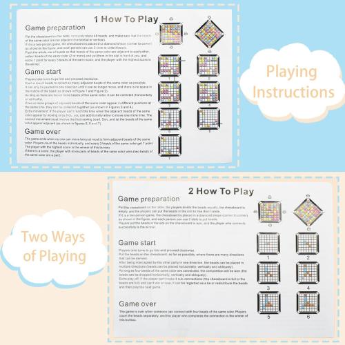 241PCS Marbles Intellectual Chessboard Dual Dual Strategy Board Game,Colored Marbles Fun Table Top Strategy Chess Board Game for Kids & Adults