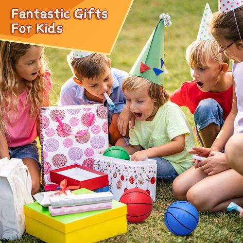 4PCS....Mini Foam Basketball for Hoop, 5 Squeeze PU Balls for Over The Door Hoop, Replacement Balls for Kids Adults, Beach Indoor Outdoor Sport Game Gift Set 4 PCS (Rainbow)