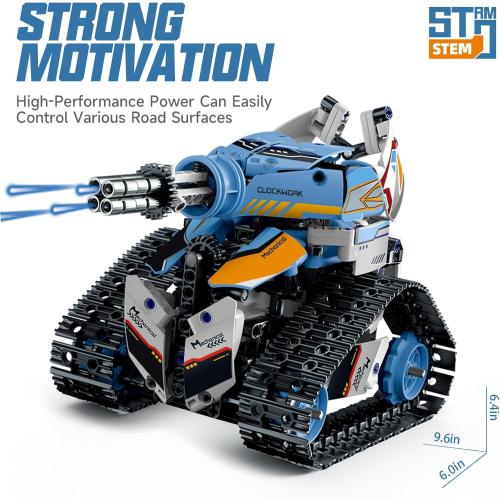 DOLIVE Robot Toys for Kids Ages 8-14, Remote & App-Controlled 3 in 1 STEM Robotics Set for Kids, Creative Birthday for Boys Girls Aged 8 9 10 11 12  (695 Pieces)